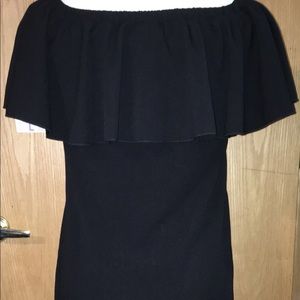 LuLaRoe NWT Cici Ruffle Form Fitting Black Dress